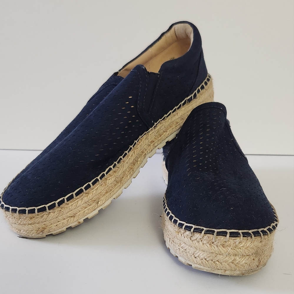 Marc Fisher Mania Navy Espadrilles Slip On 8.5
